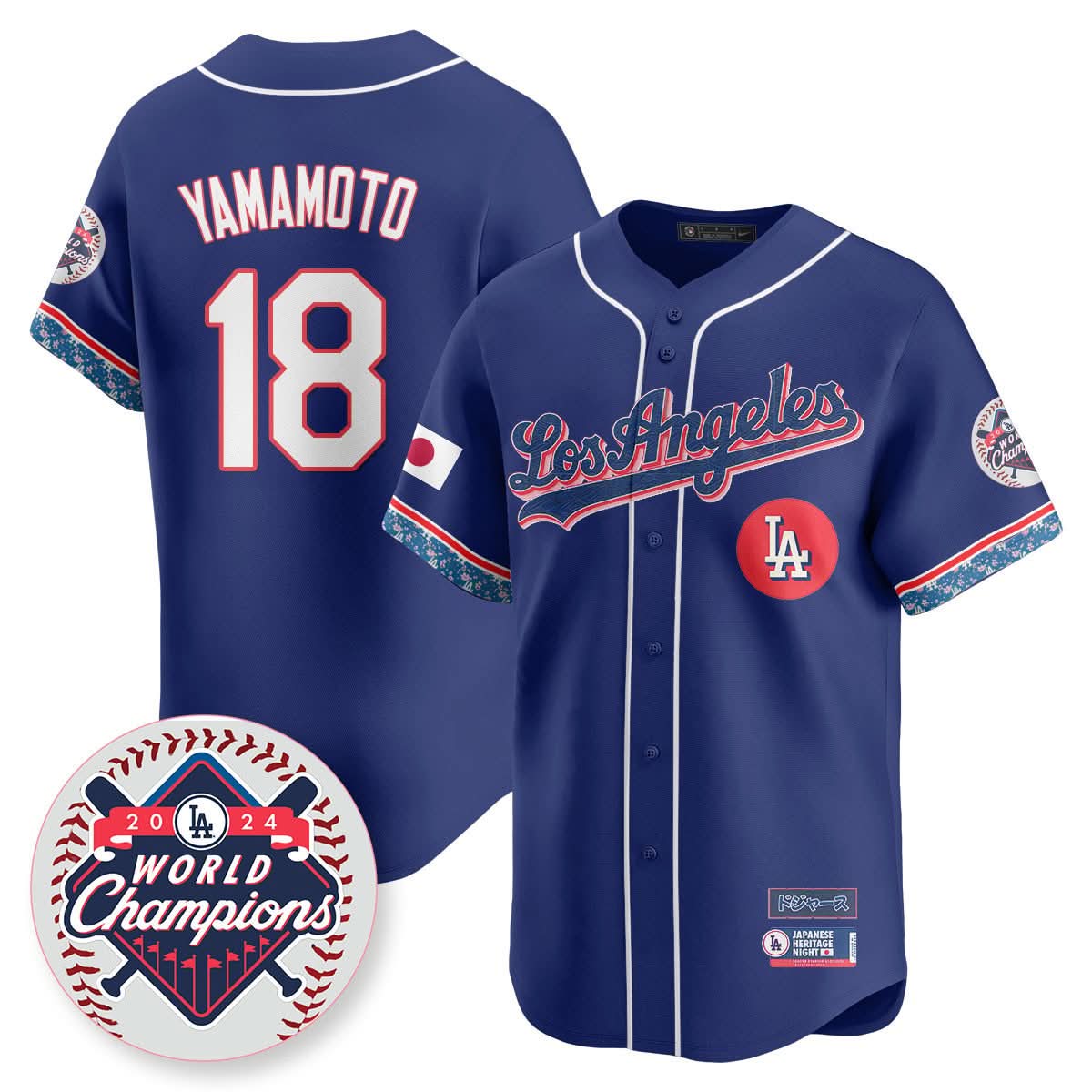 Los Angeles Dodgers Japanese Heritage Night Jersey - Stitched
