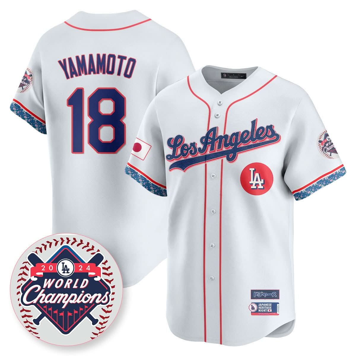 Los Angeles Dodgers Japanese Heritage Night Jersey - Stitched