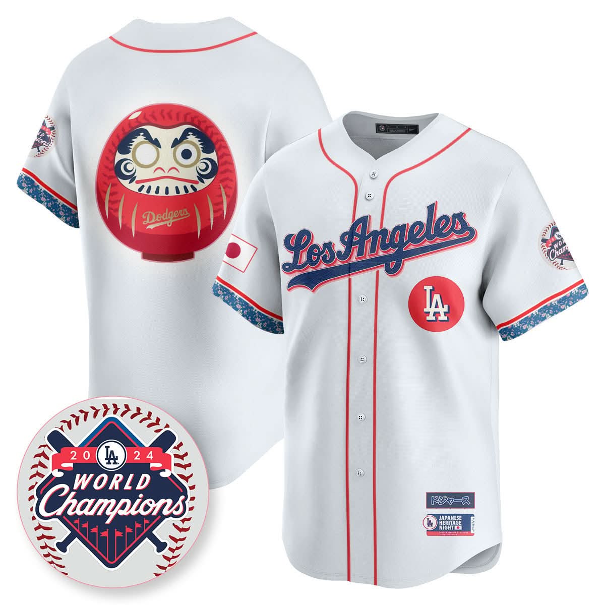 Los Angeles Dodgers Japanese Heritage Night Jersey - Stitched