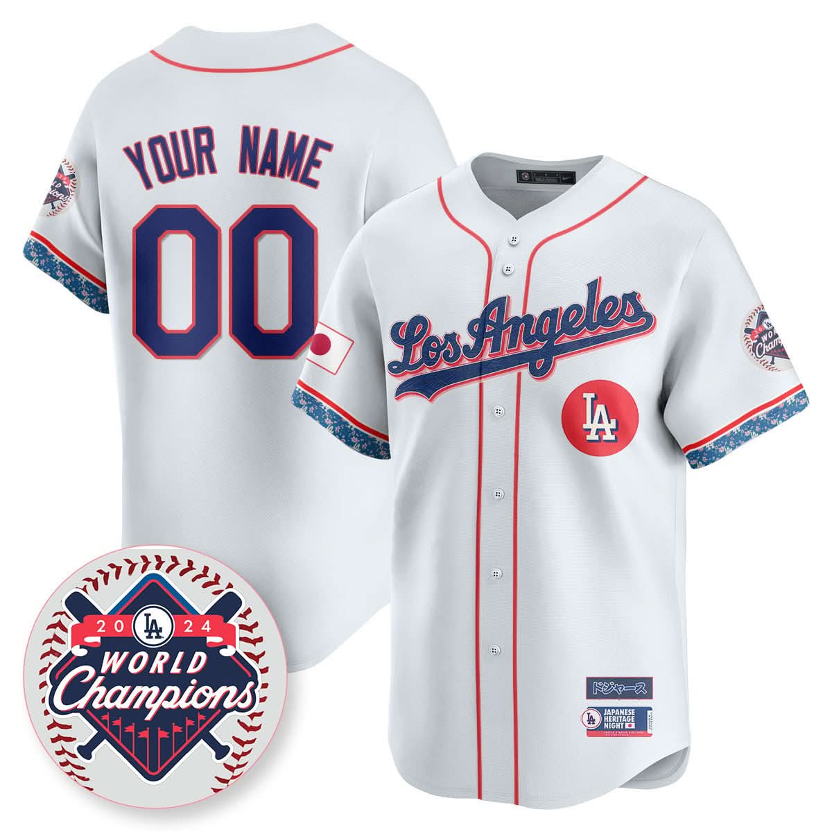 Los Angeles Dodgers Japanese Heritage Night Jersey - Stitched