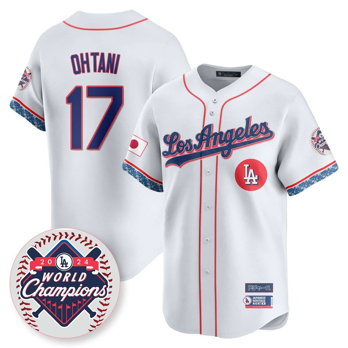 Los Angeles Dodgers Japanese Heritage Night Jersey - Stitched