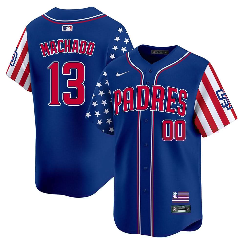 San Diego Padres Independence Day Jersey - Stitched