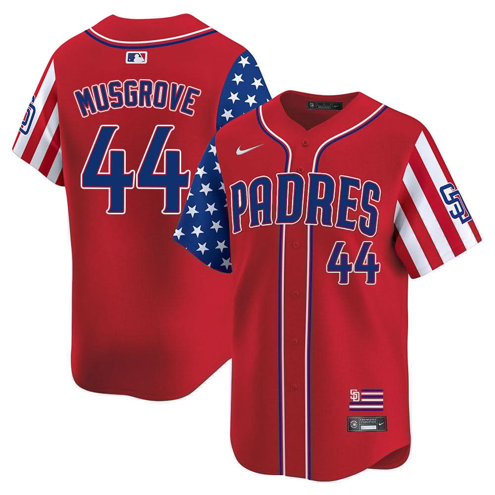 San Diego Padres Independence Day Jersey - Stitched