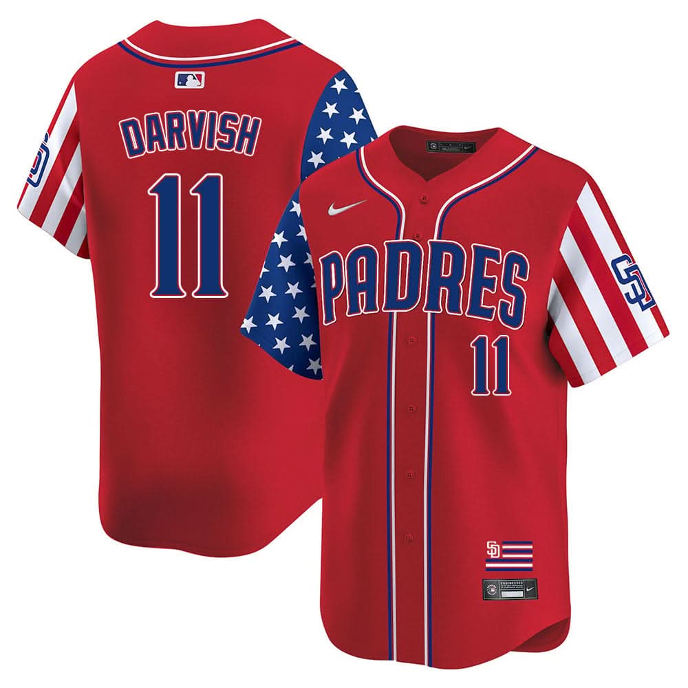 San Diego Padres Independence Day Jersey - Stitched