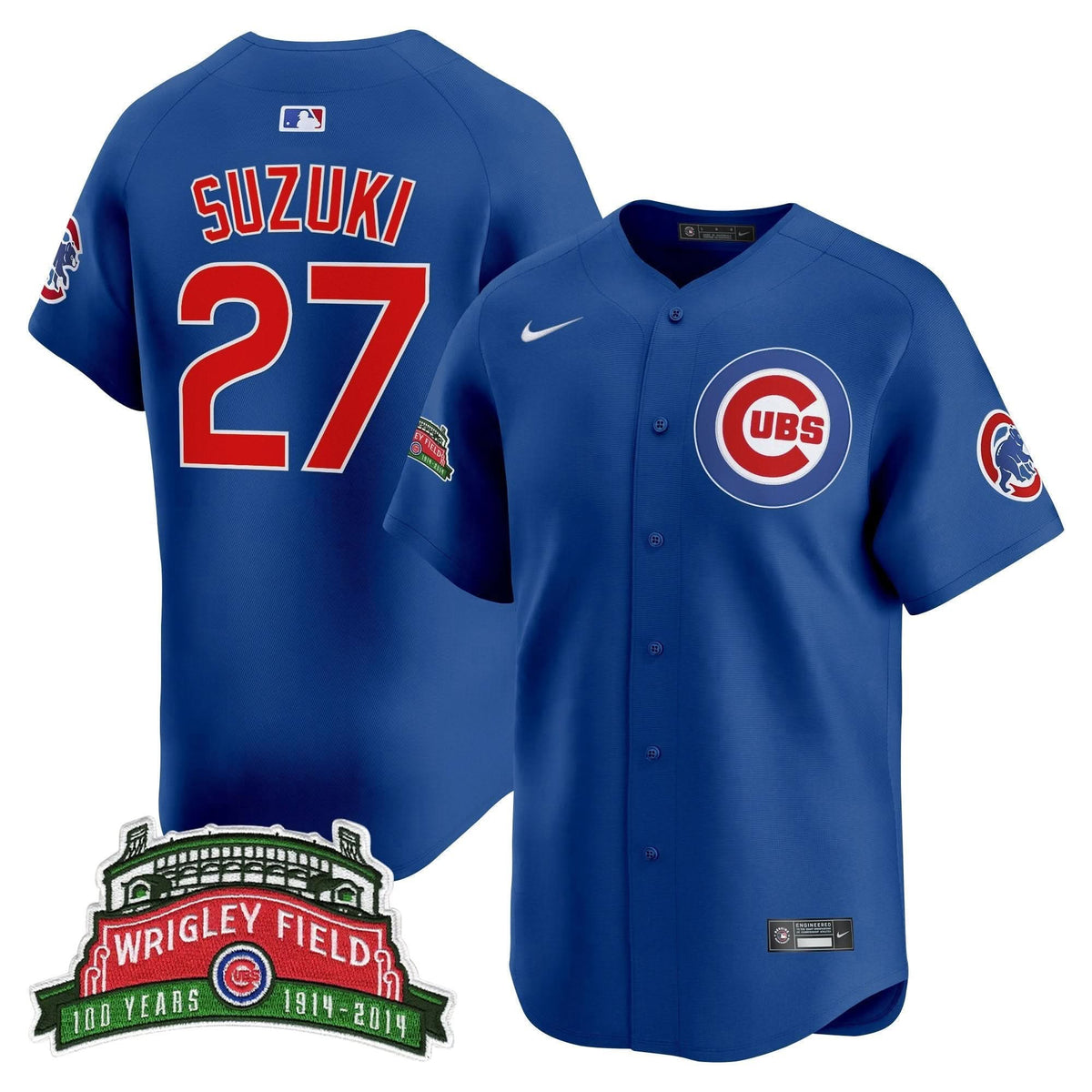 Chicago Cubs Wrigley Field Style Vapor Premier Limited Jersey - Stitched