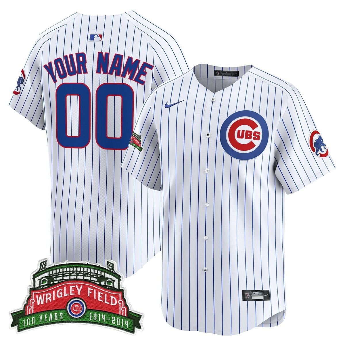 Chicago Cubs Wrigley Field Style Vapor Premier Limited Custom Jersey - Stitched