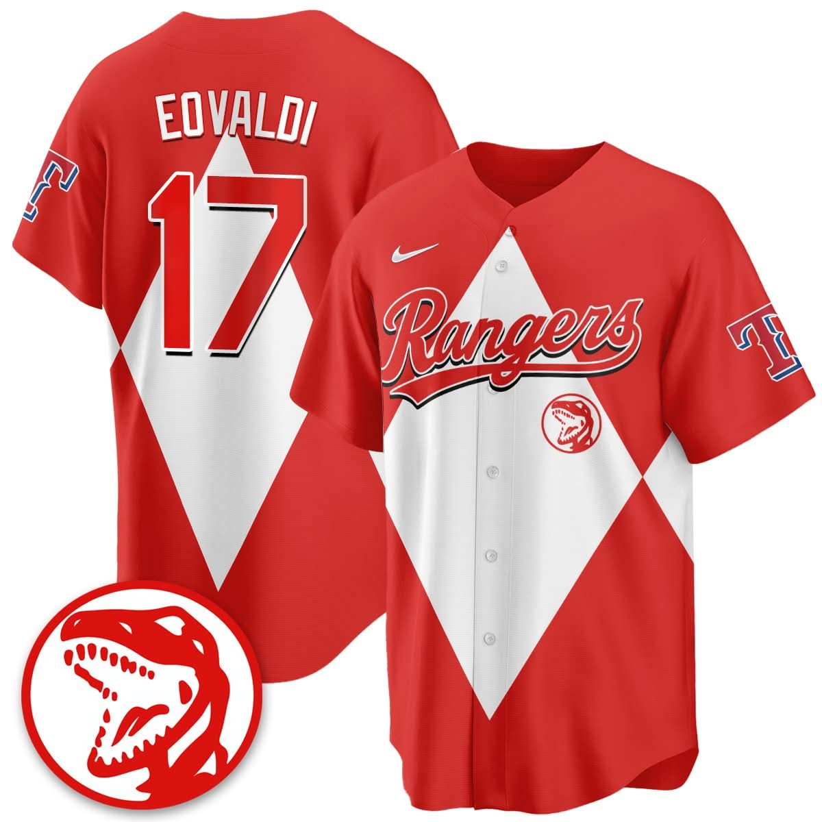 Texas Rangers Power Rangers Limited Jersey - Stitched-Cuztomshoes