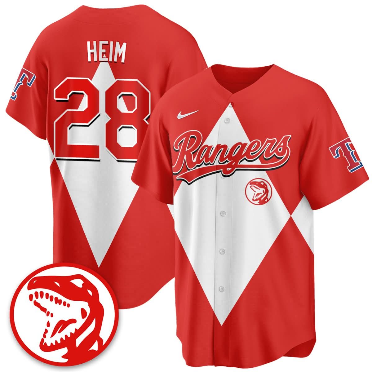 Texas Rangers Power Rangers Limited Jersey - Stitched-Cuztomshoes