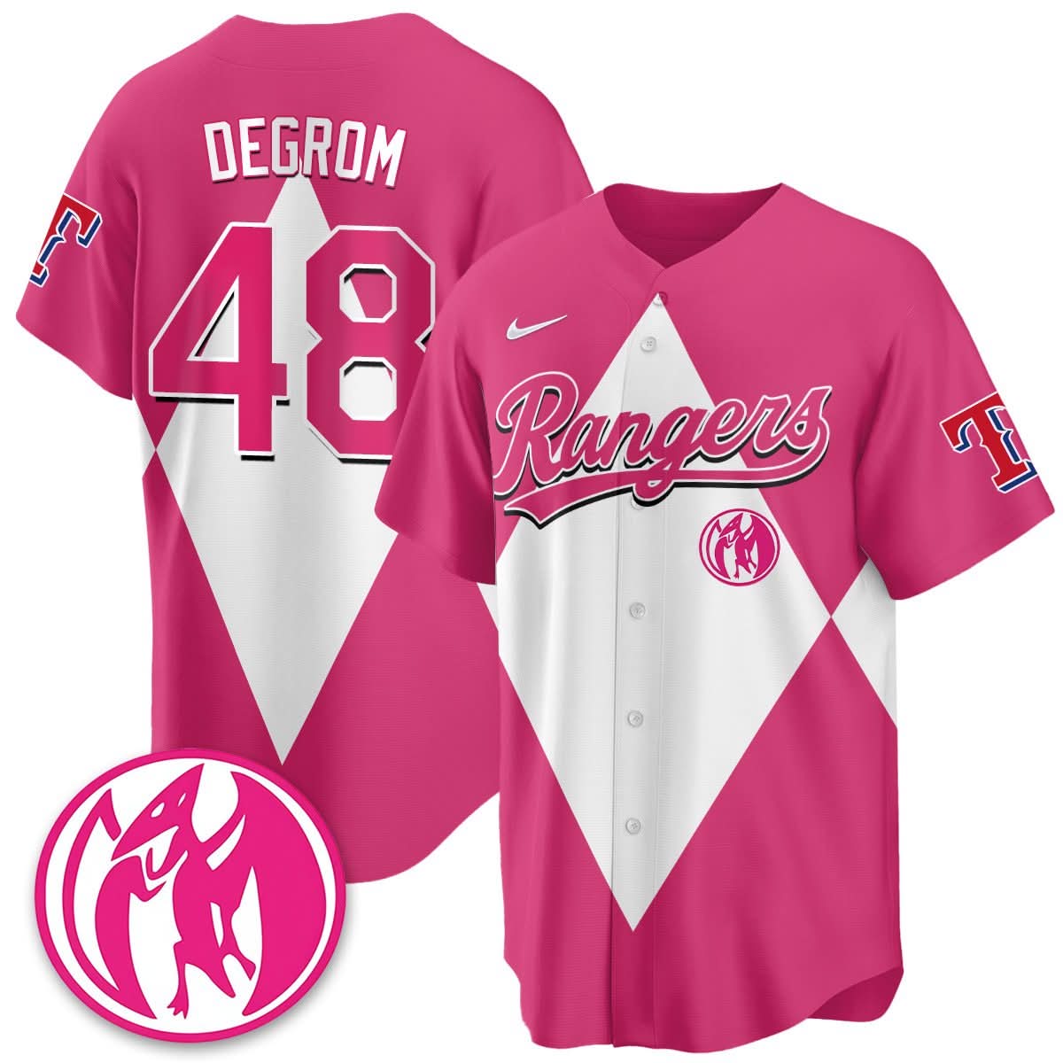 Texas Rangers Power Rangers Limited Jersey - Stitched-Cuztomshoes