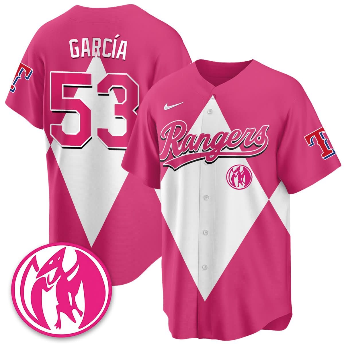 Texas Rangers Power Rangers Limited Jersey - Stitched-Cuztomshoes