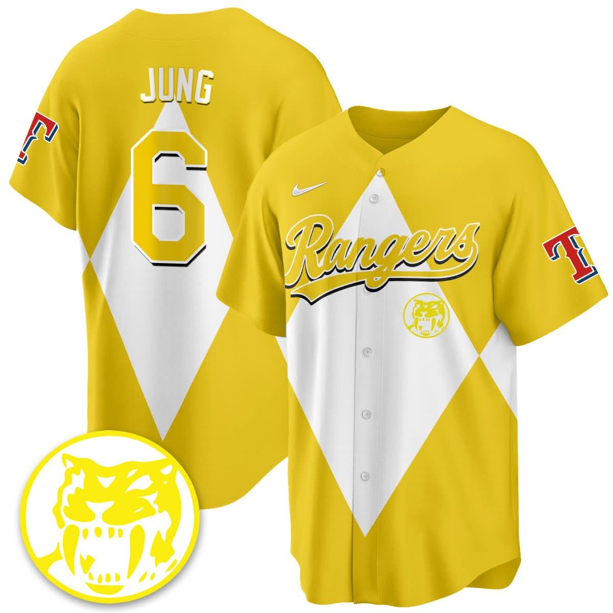 Texas Rangers Power Rangers Limited Jersey - Stitched-Cuztomshoes
