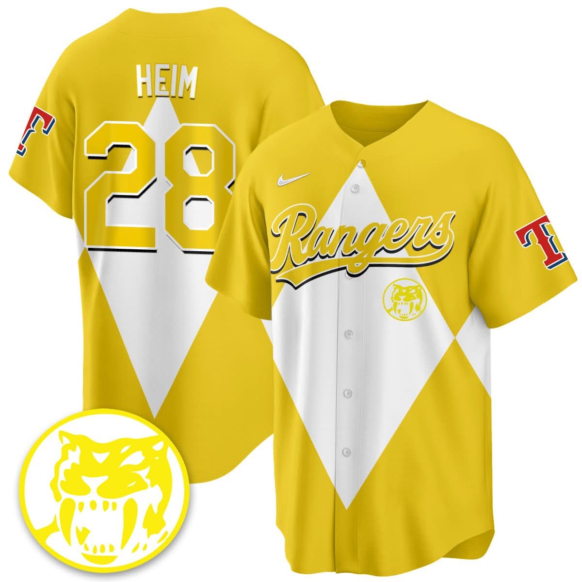 Texas Rangers Power Rangers Limited Jersey - Stitched-Cuztomshoes