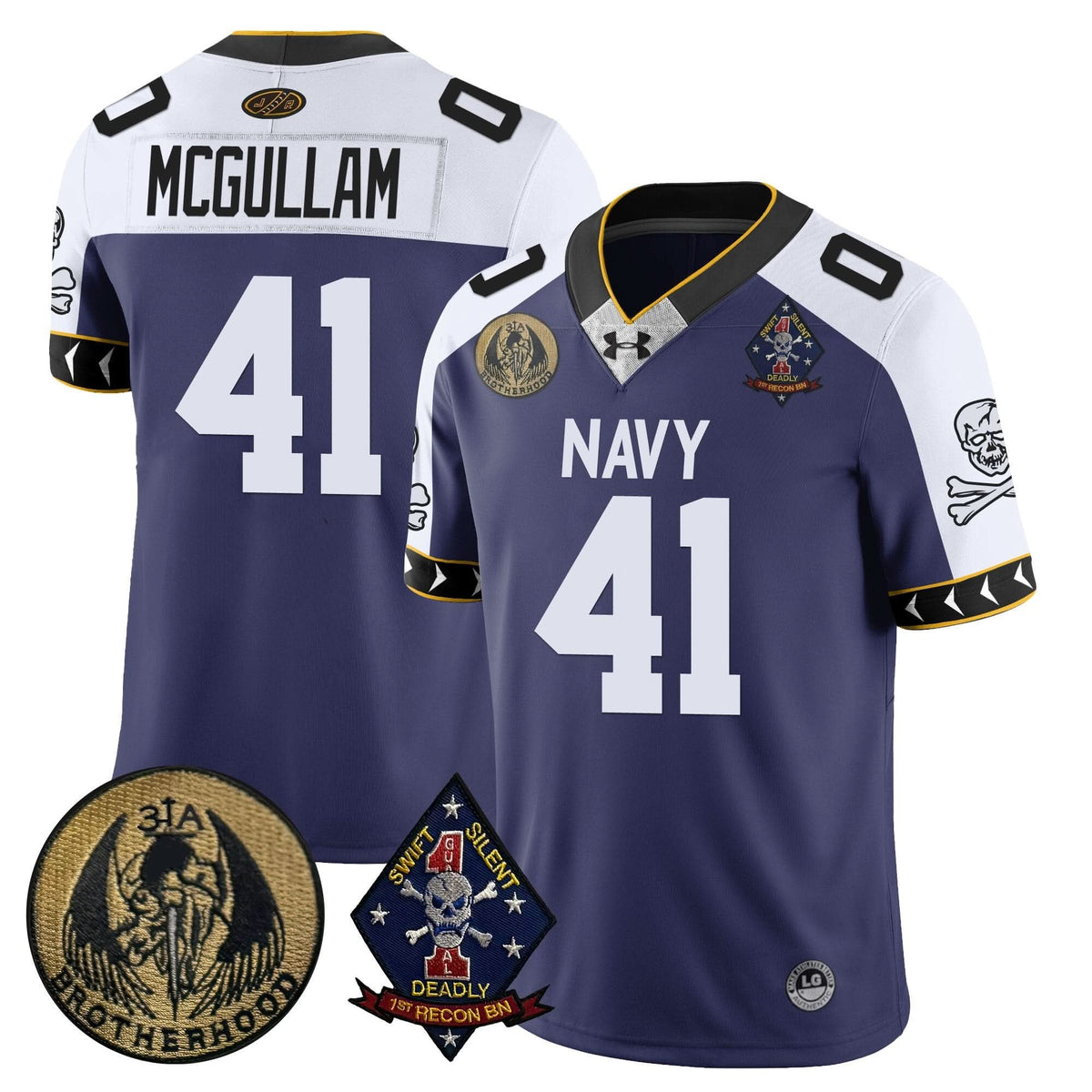 Navy Midshipmen Lacrosse Jolly Rogers Vapor Limited Jersey