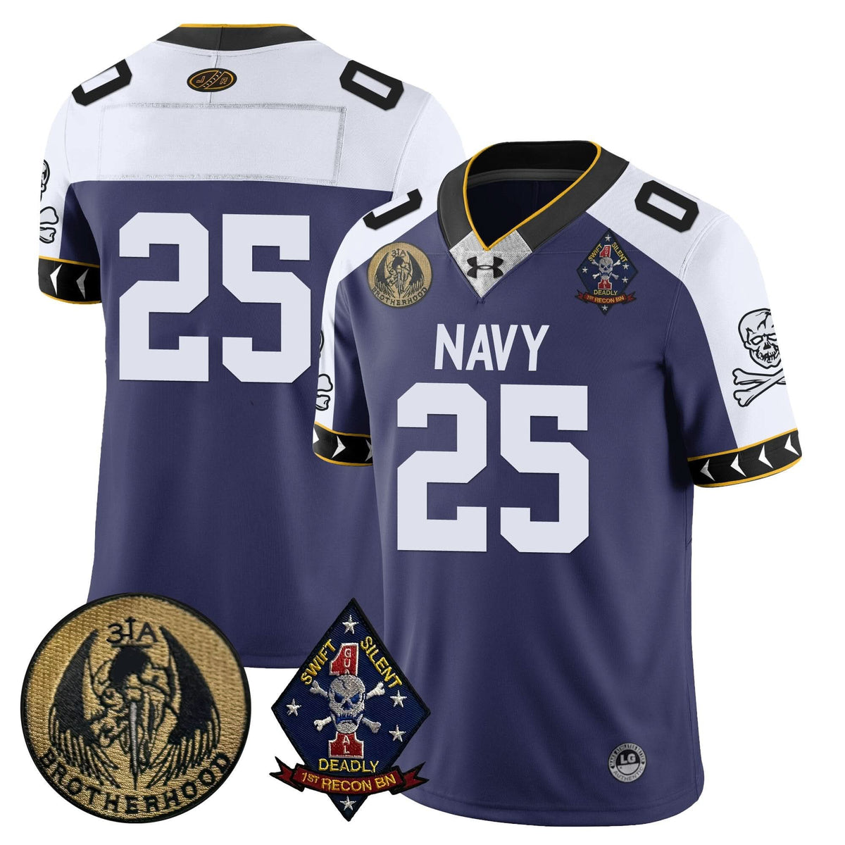 Navy Midshipmen Lacrosse Jolly Rogers Vapor Limited Jersey