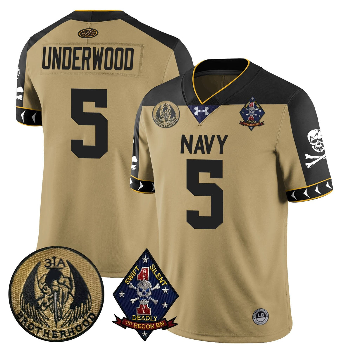 Navy Midshipmen Lacrosse Jolly Rogers Vapor Limited Jersey