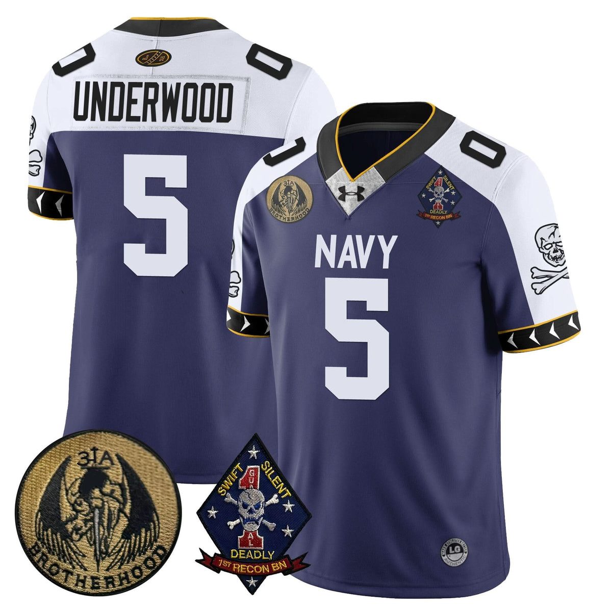 Navy Midshipmen Lacrosse Jolly Rogers Vapor Limited Jersey