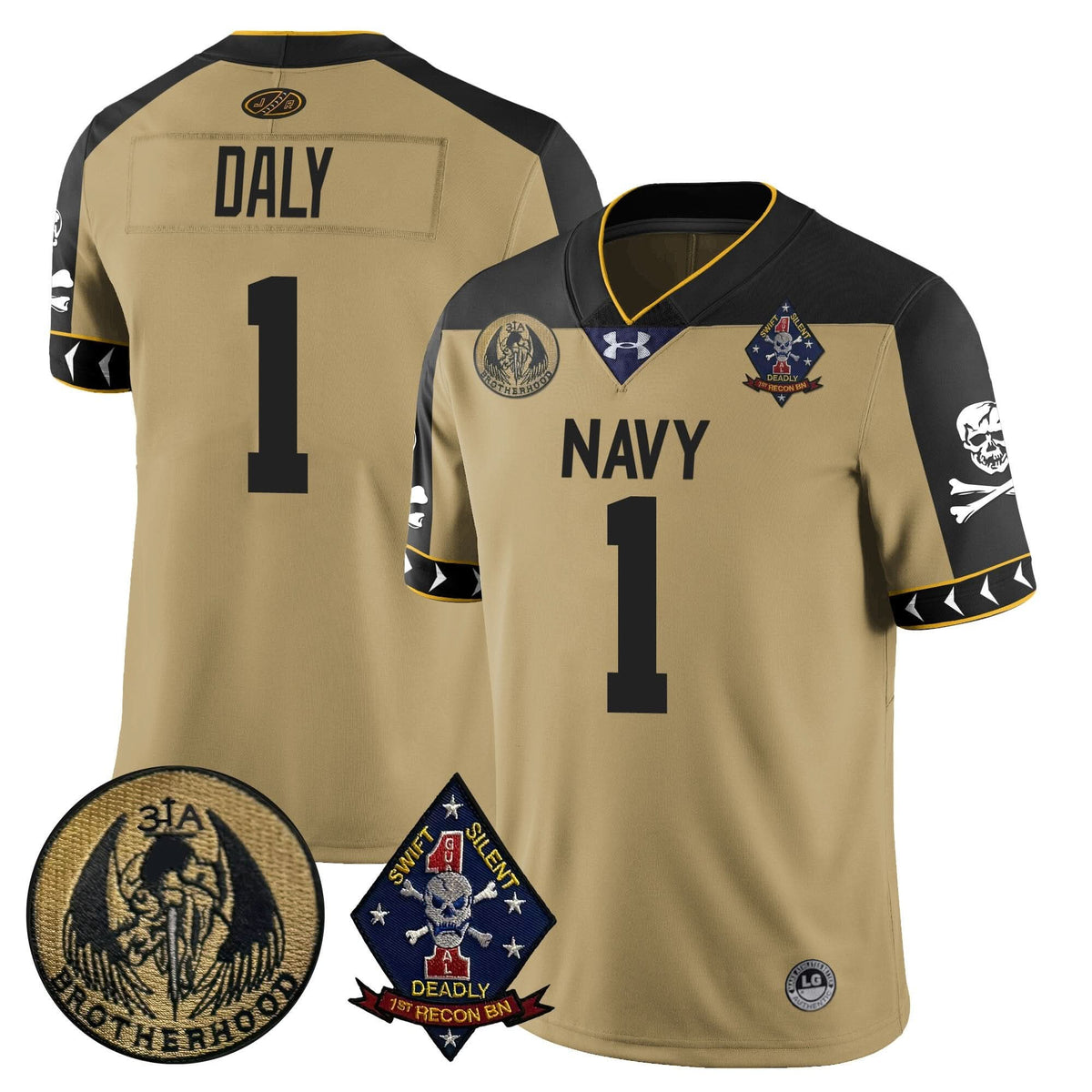 Navy Midshipmen Lacrosse Jolly Rogers Vapor Limited Jersey