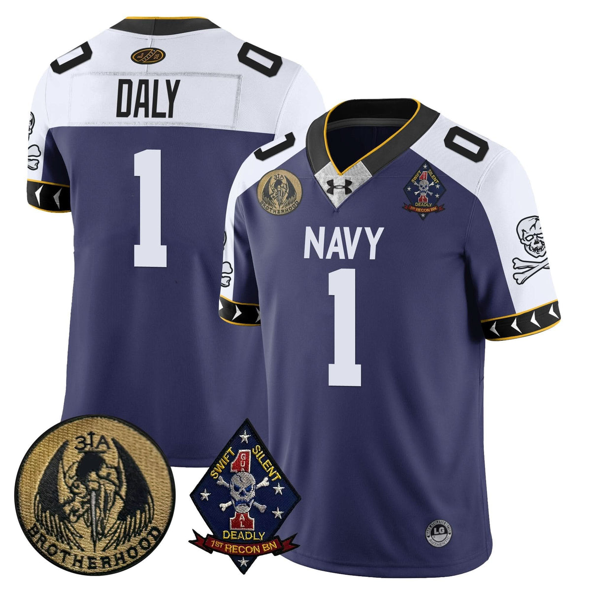 Navy Midshipmen Lacrosse Jolly Rogers Vapor Limited Jersey