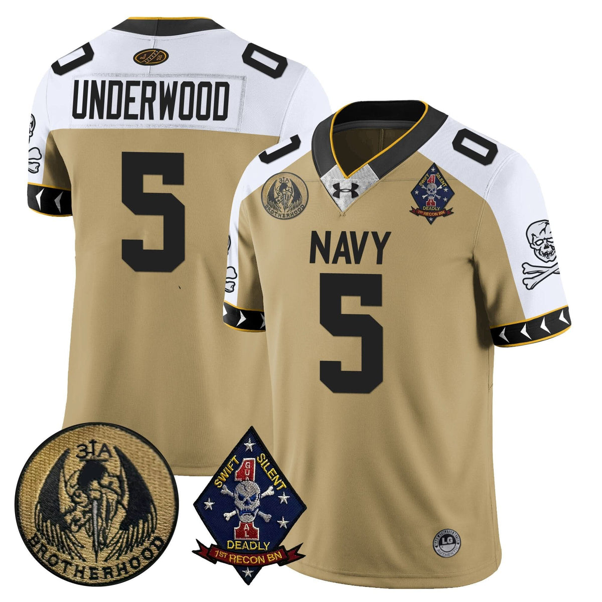 Navy Midshipmen Lacrosse Jolly Rogers Vapor Limited Jersey
