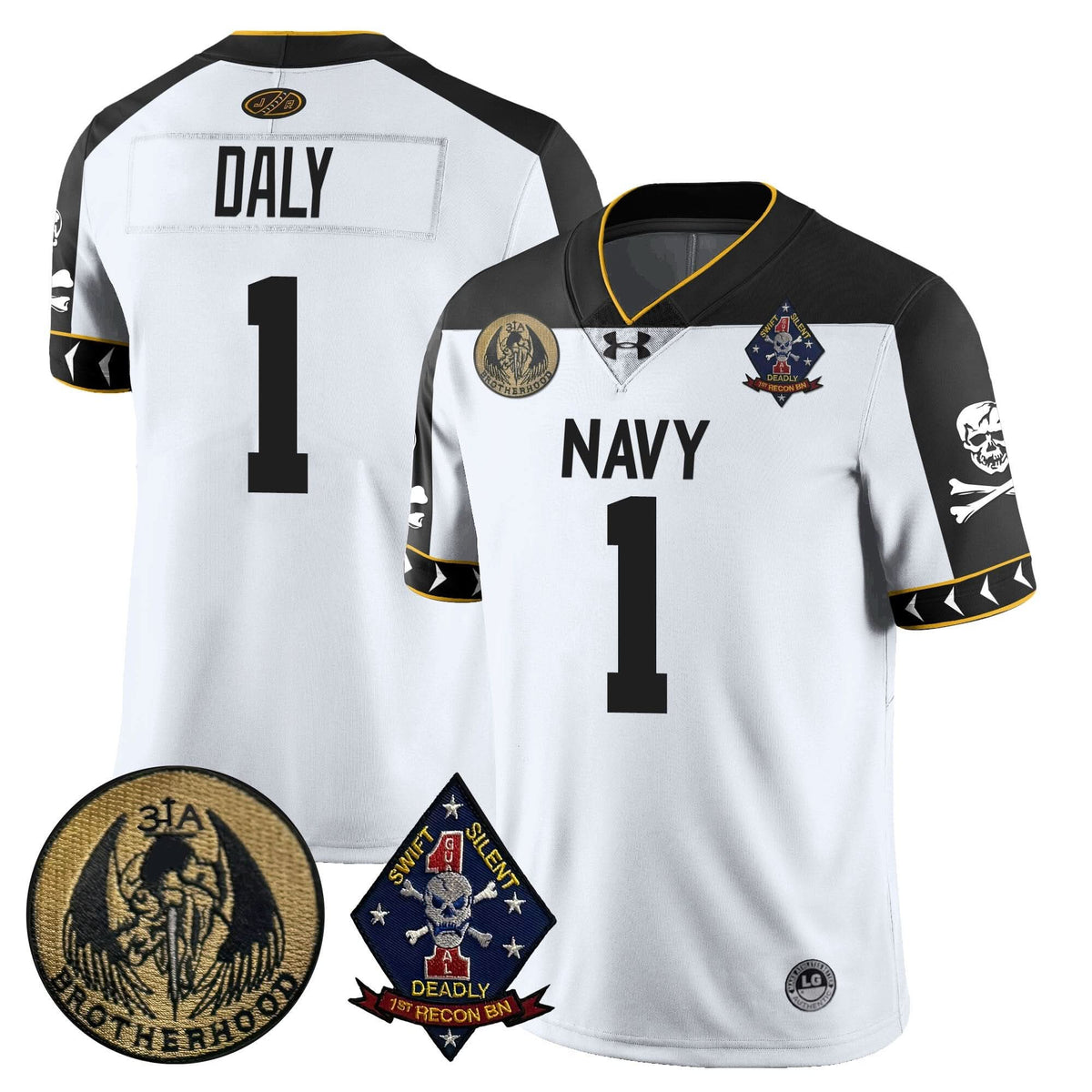 Navy Midshipmen Lacrosse Jolly Rogers Vapor Limited Jersey