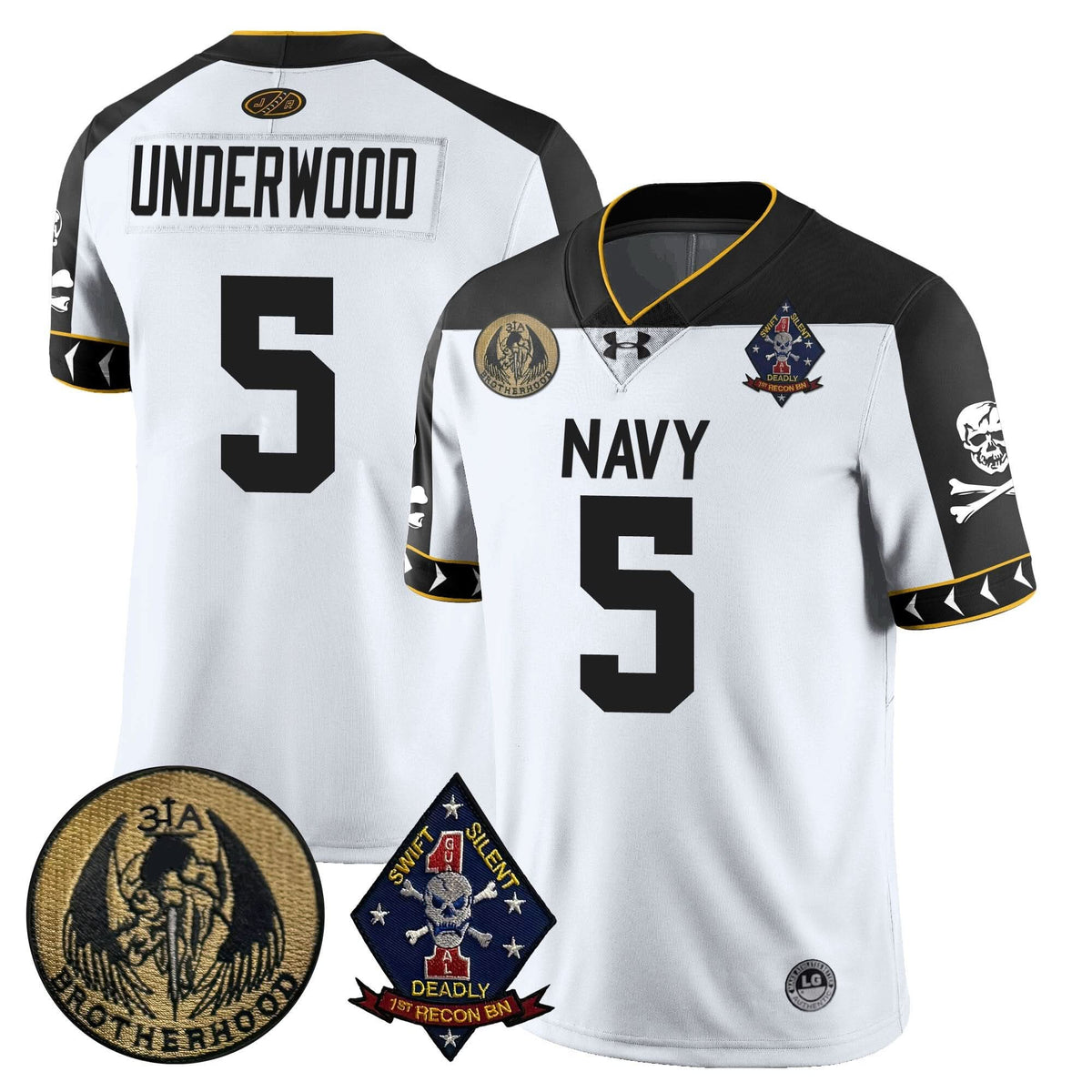 Navy Midshipmen Lacrosse Jolly Rogers Vapor Limited Jersey