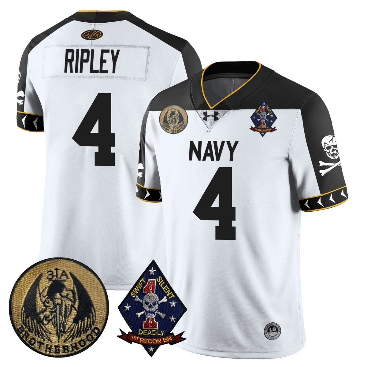 Navy Midshipmen Lacrosse Jolly Rogers Vapor Limited Jersey