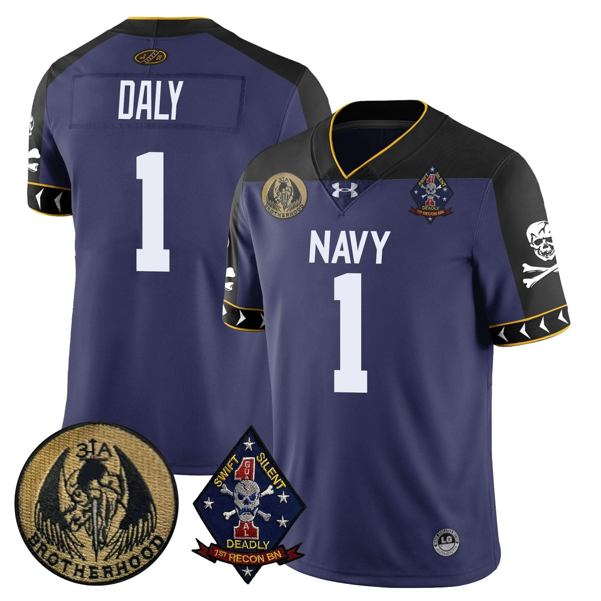 Navy Midshipmen Lacrosse Jolly Rogers Vapor Limited Jersey