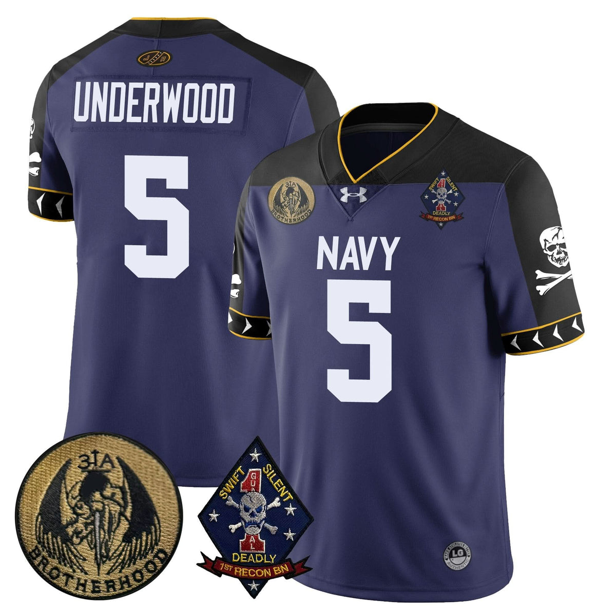 Navy Midshipmen Lacrosse Jolly Rogers Vapor Limited Jersey