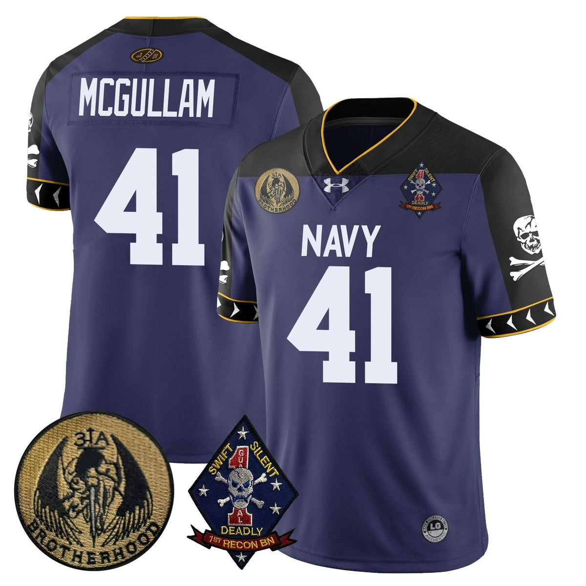 Navy Midshipmen Lacrosse Jolly Rogers Vapor Limited Jersey