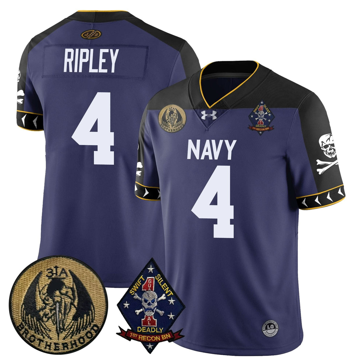 Navy Midshipmen Lacrosse Jolly Rogers Vapor Limited Jersey