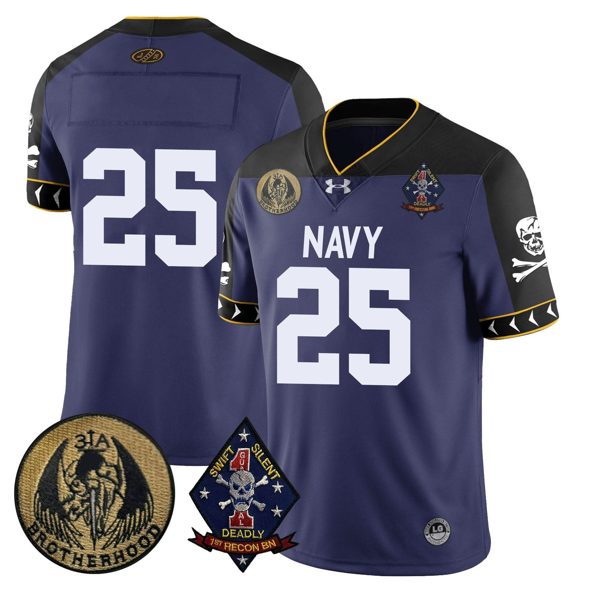 Navy Midshipmen Lacrosse Jolly Rogers Vapor Limited Jersey