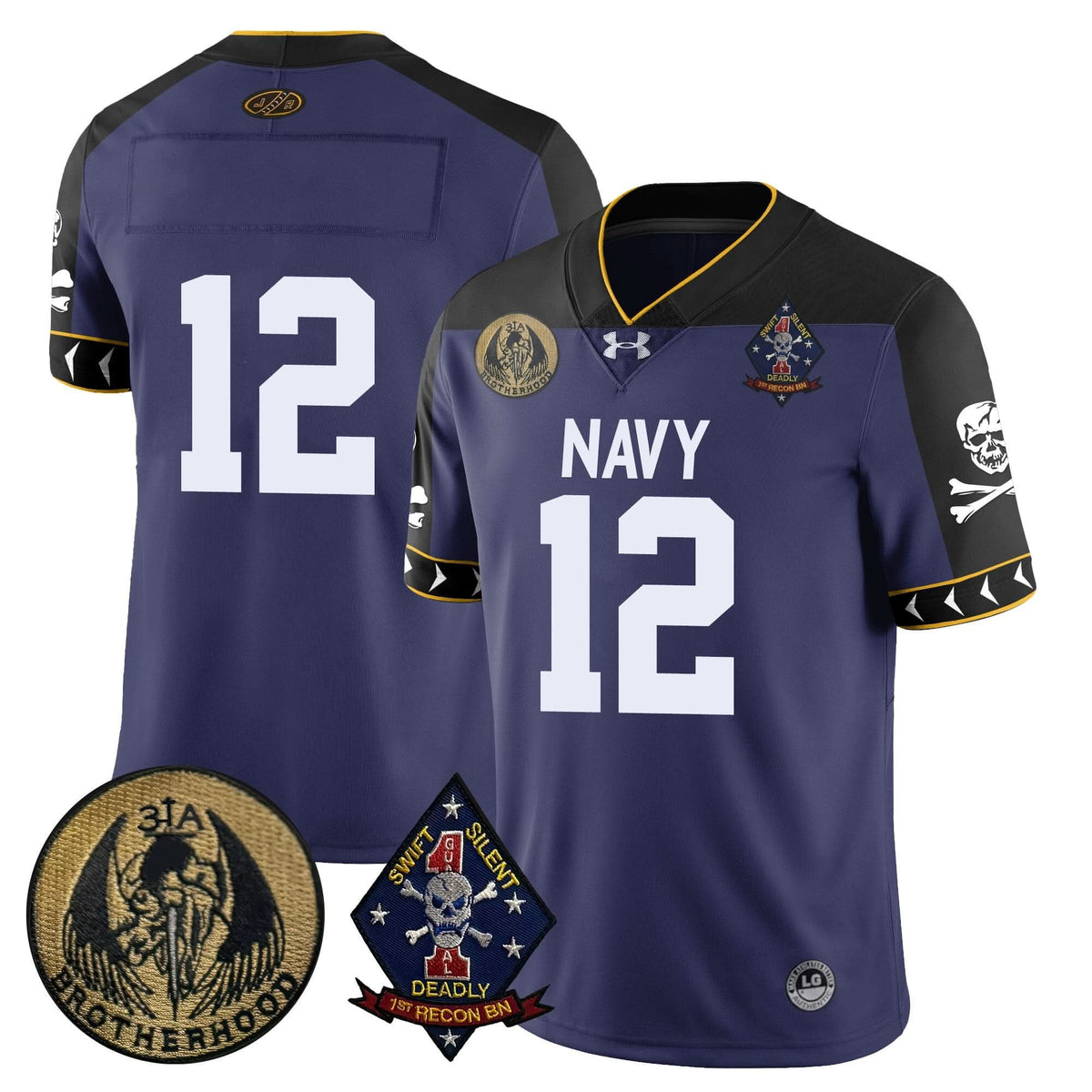 Navy Midshipmen Lacrosse Jolly Rogers Vapor Limited Jersey