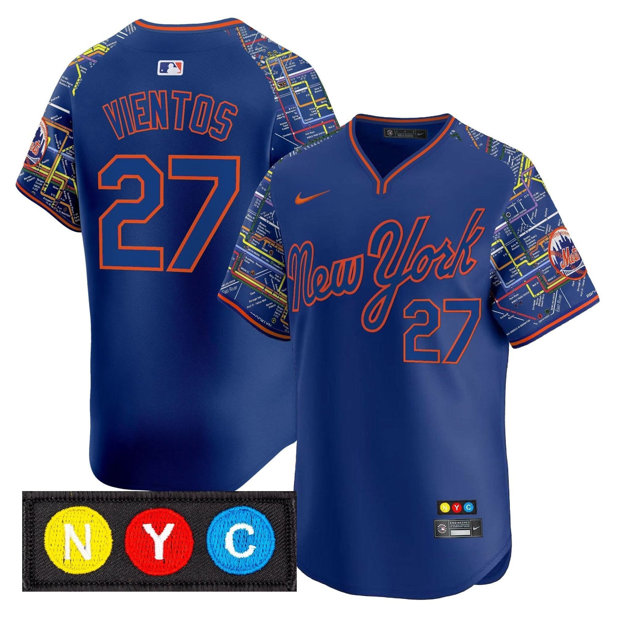 New York Mets Subway Style Vapor Premier Limited Jersey - Stitched