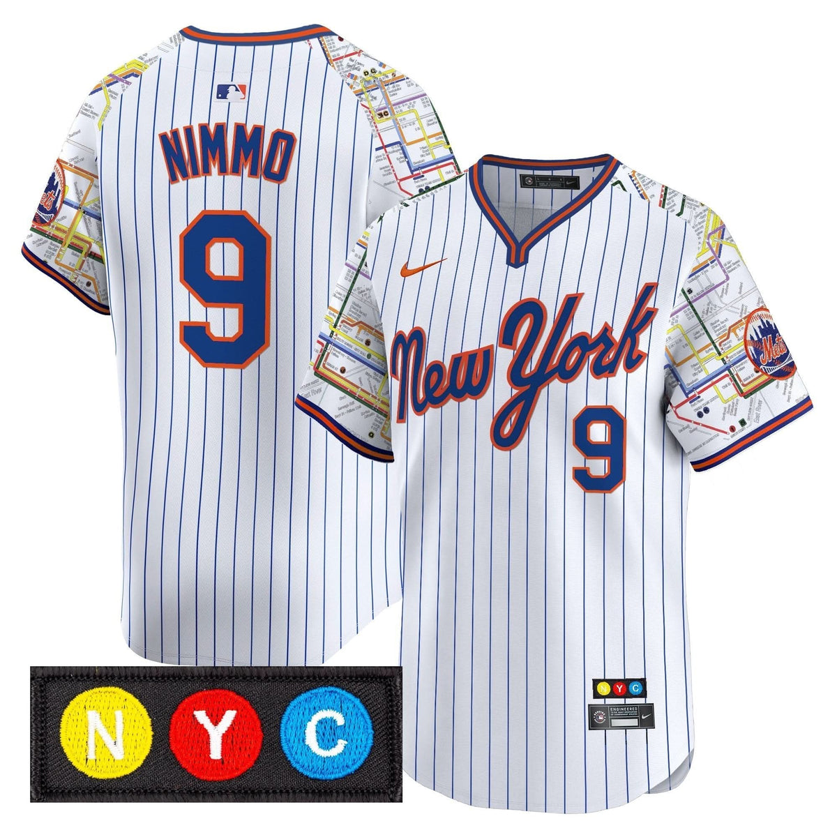 New York Mets Subway Style Vapor Premier Limited Jersey - Stitched