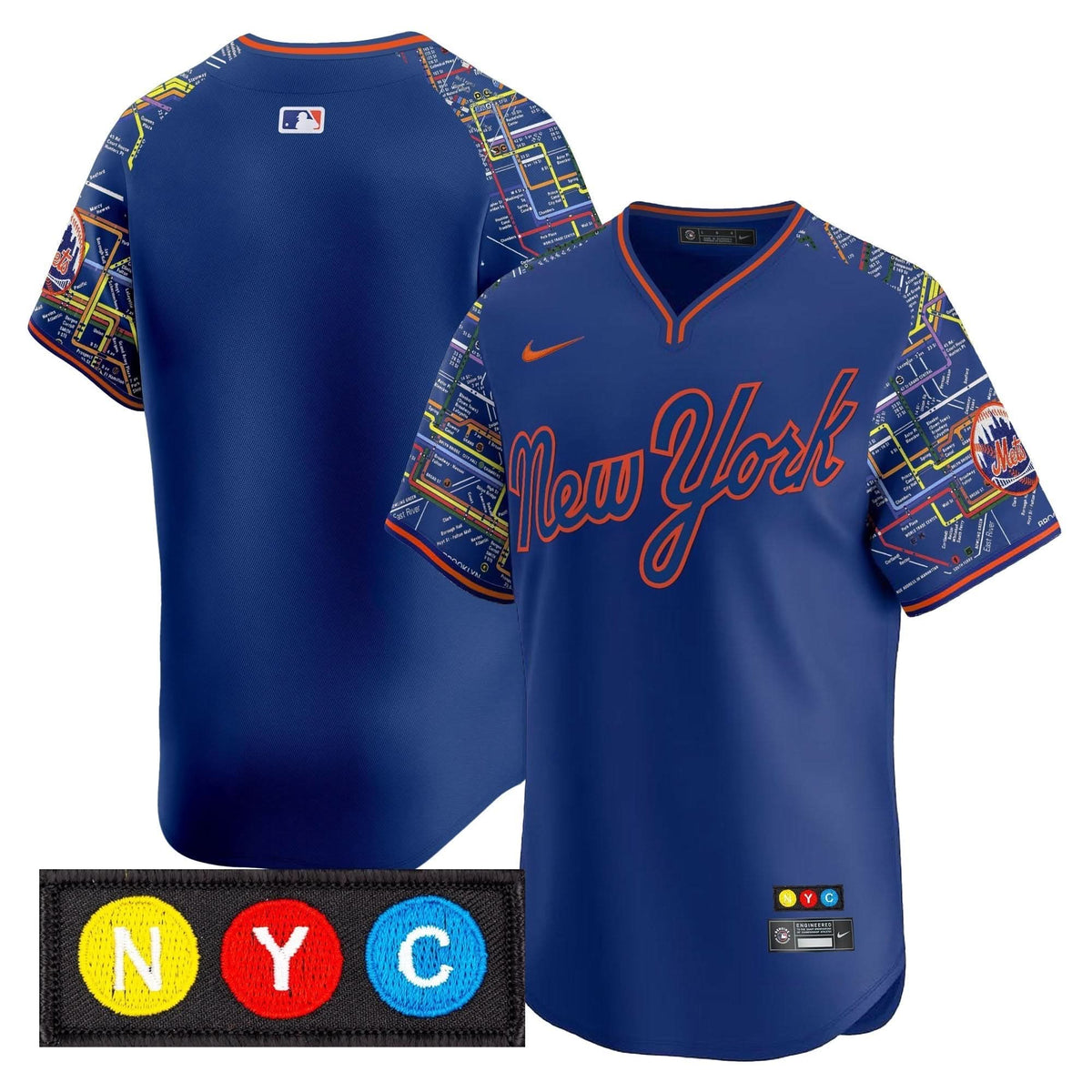 New York Mets Subway Style Vapor Premier Limited Jersey - Stitched