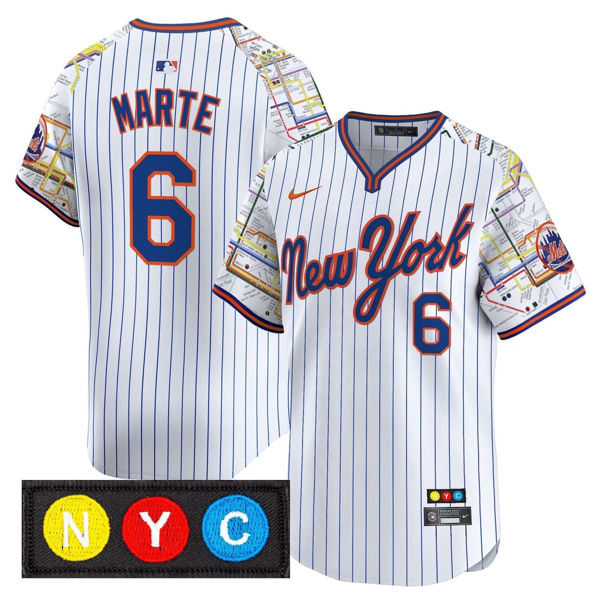 New York Mets Subway Style Vapor Premier Limited Jersey - Stitched