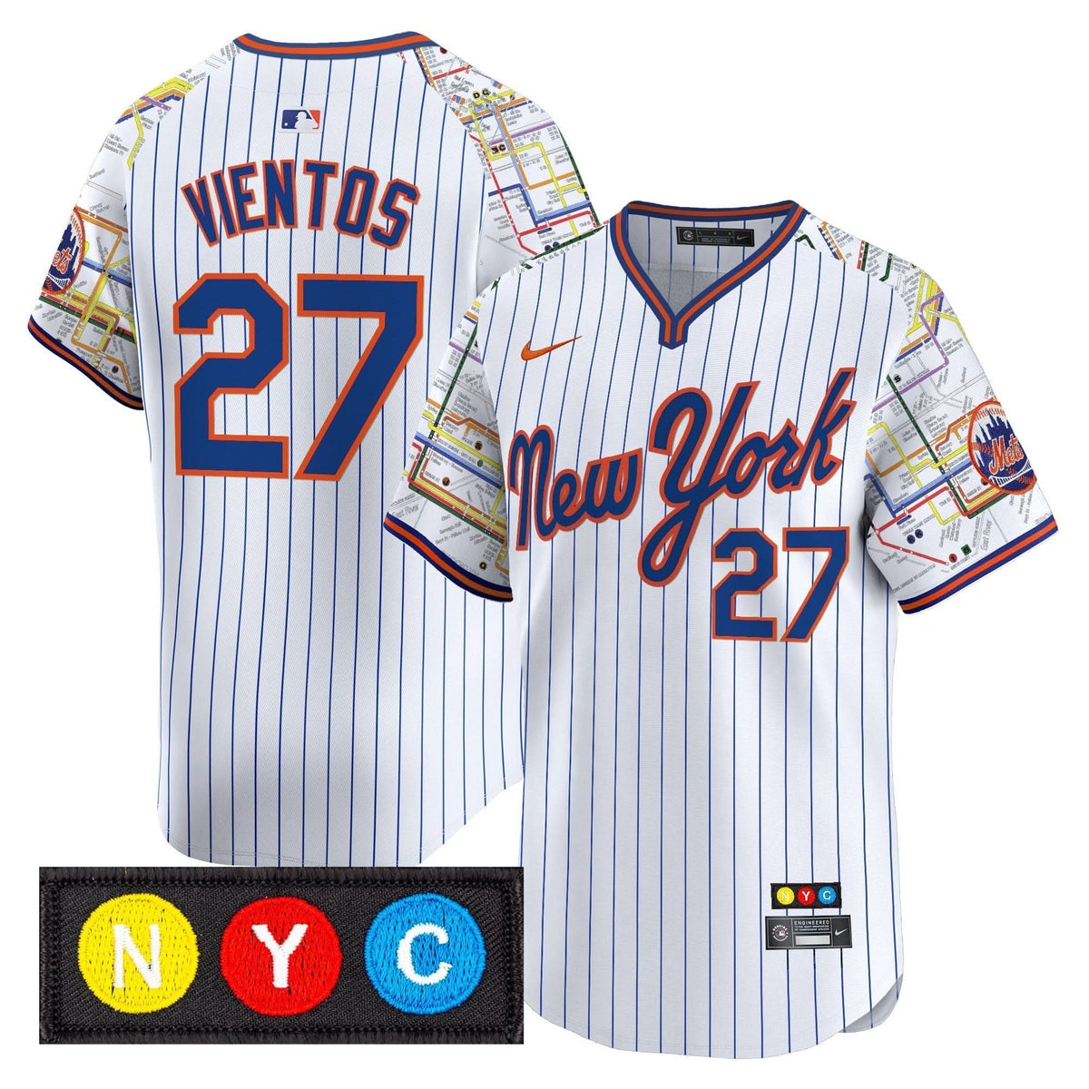 New York Mets Subway Style Vapor Premier Limited Jersey - Stitched