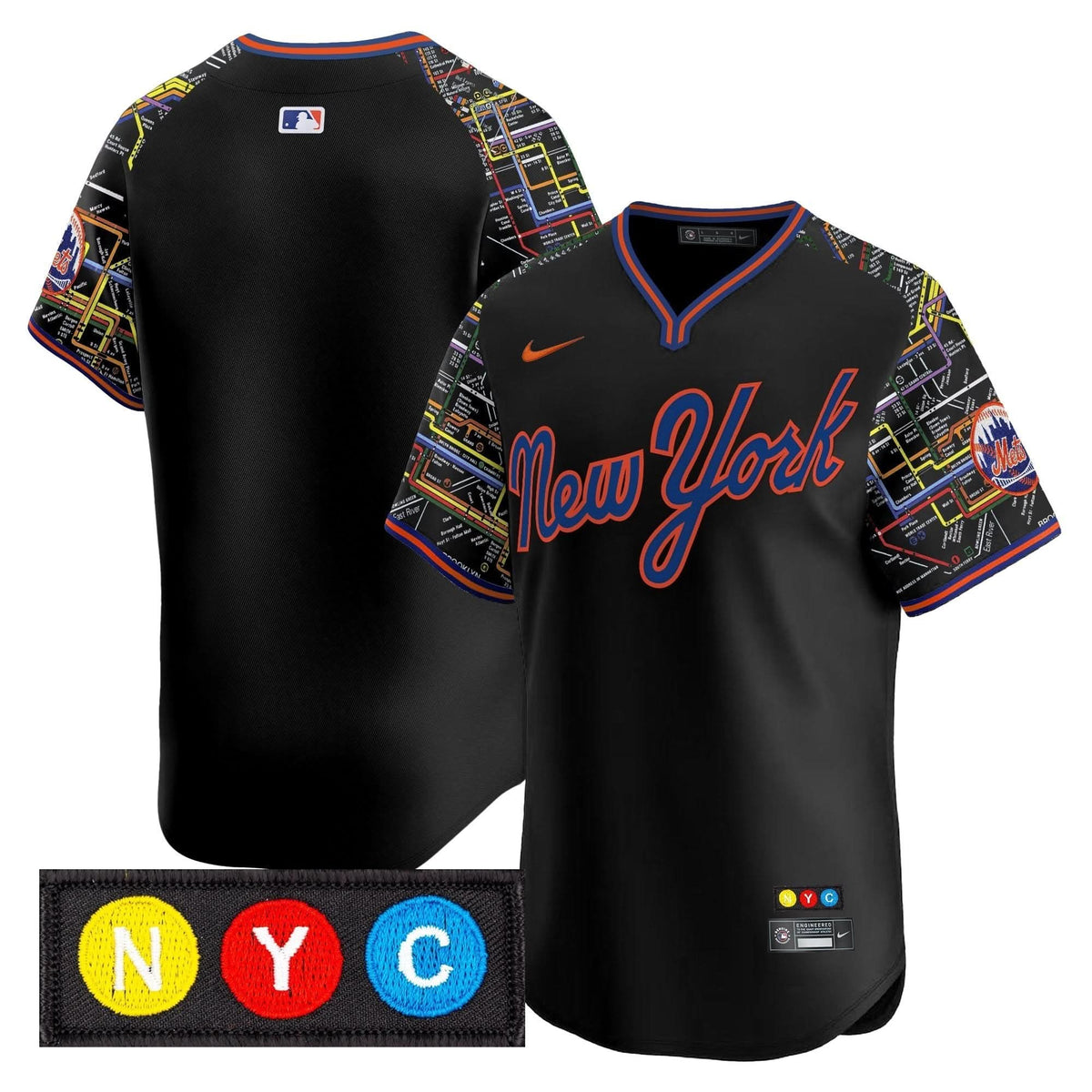 New York Mets Subway Style Vapor Premier Limited Jersey - Stitched