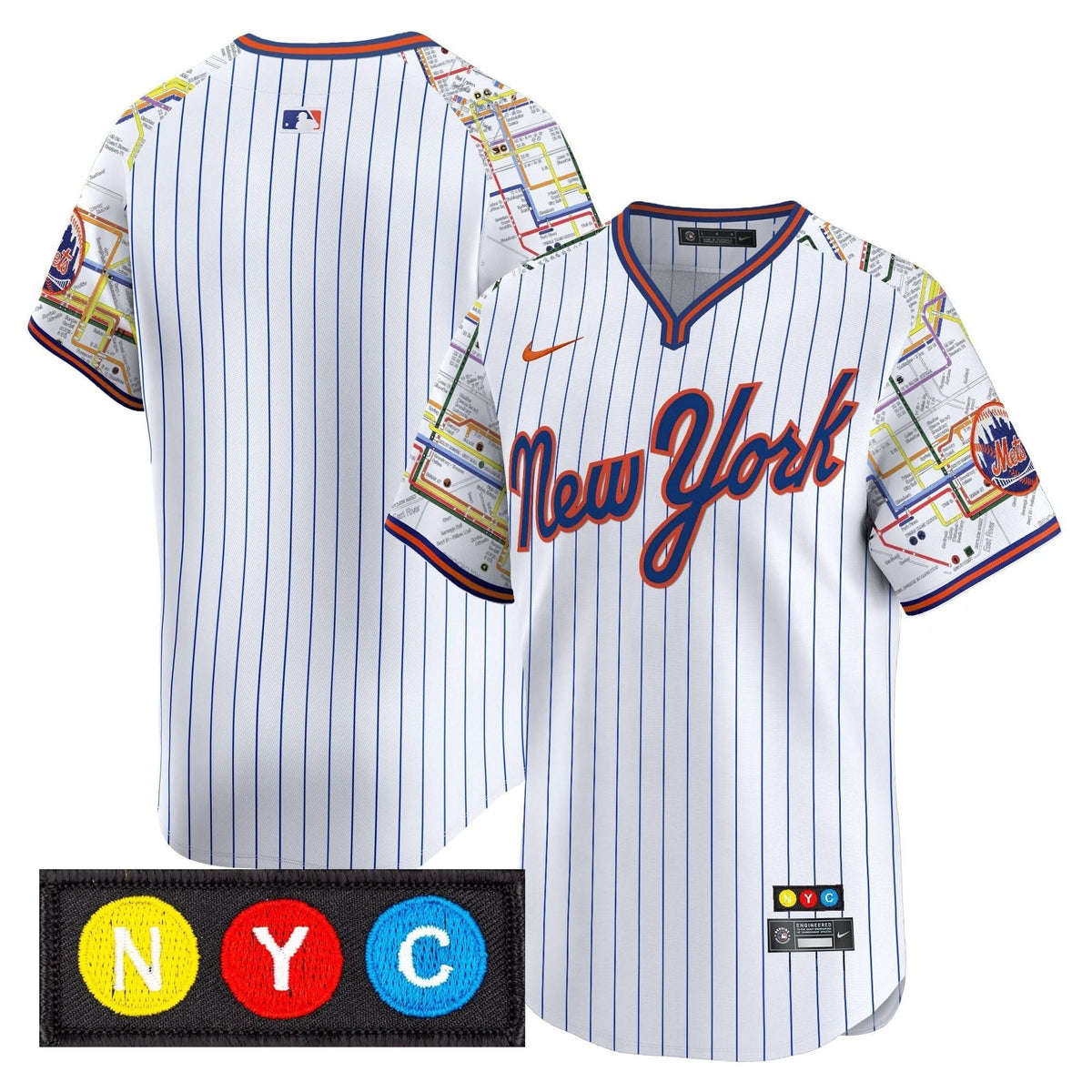 New York Mets Subway Style Vapor Premier Limited Jersey - Stitched