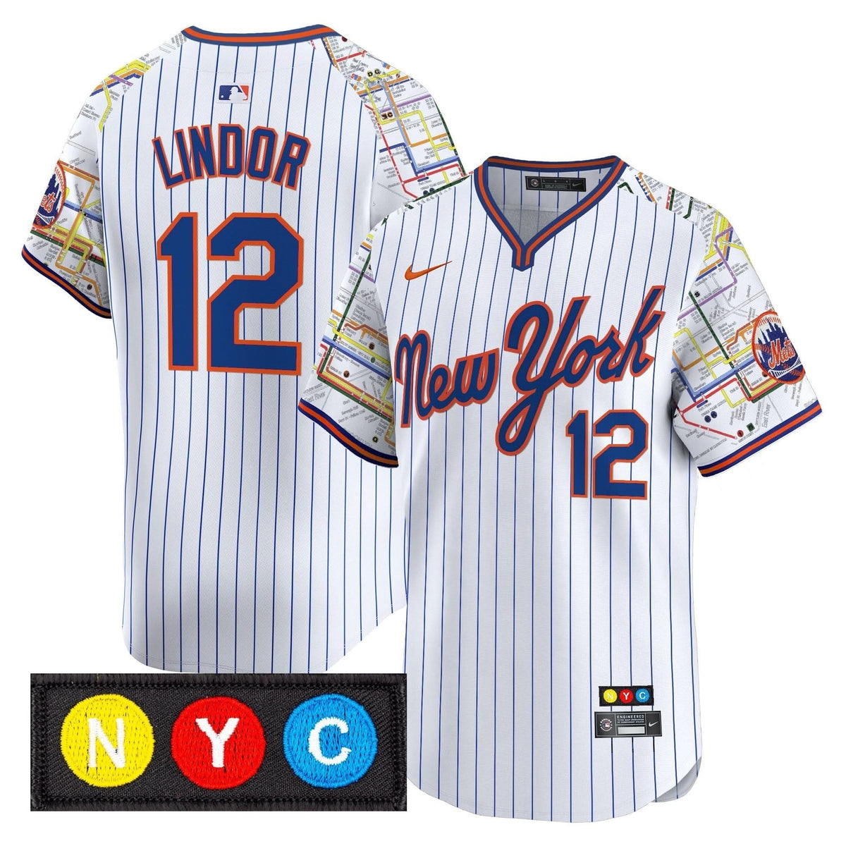 New York Mets Subway Style Vapor Premier Limited Jersey - Stitched