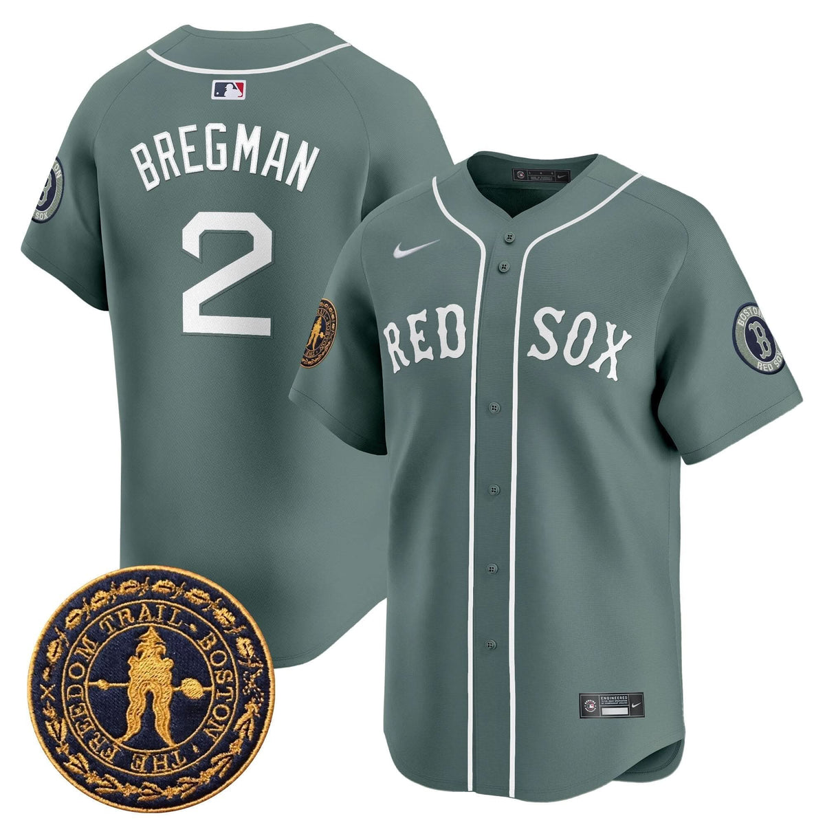 Boston Red Sox Freedom Trail Patch Vapor Premier Limited Jersey - Stitched