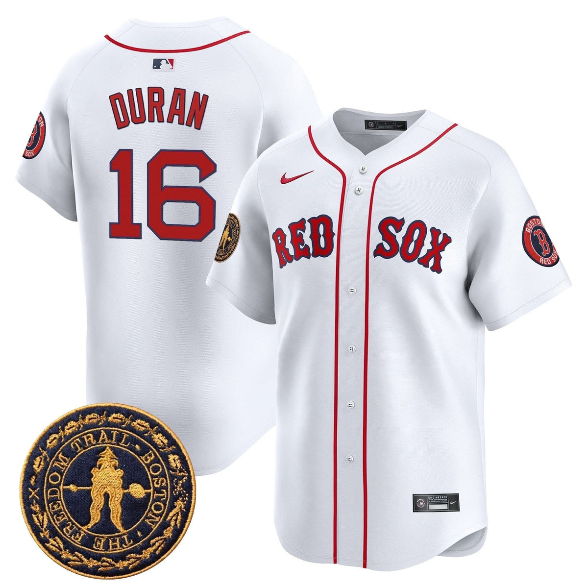 Boston Red Sox Freedom Trail Patch Vapor Premier Limited Jersey - Stitched