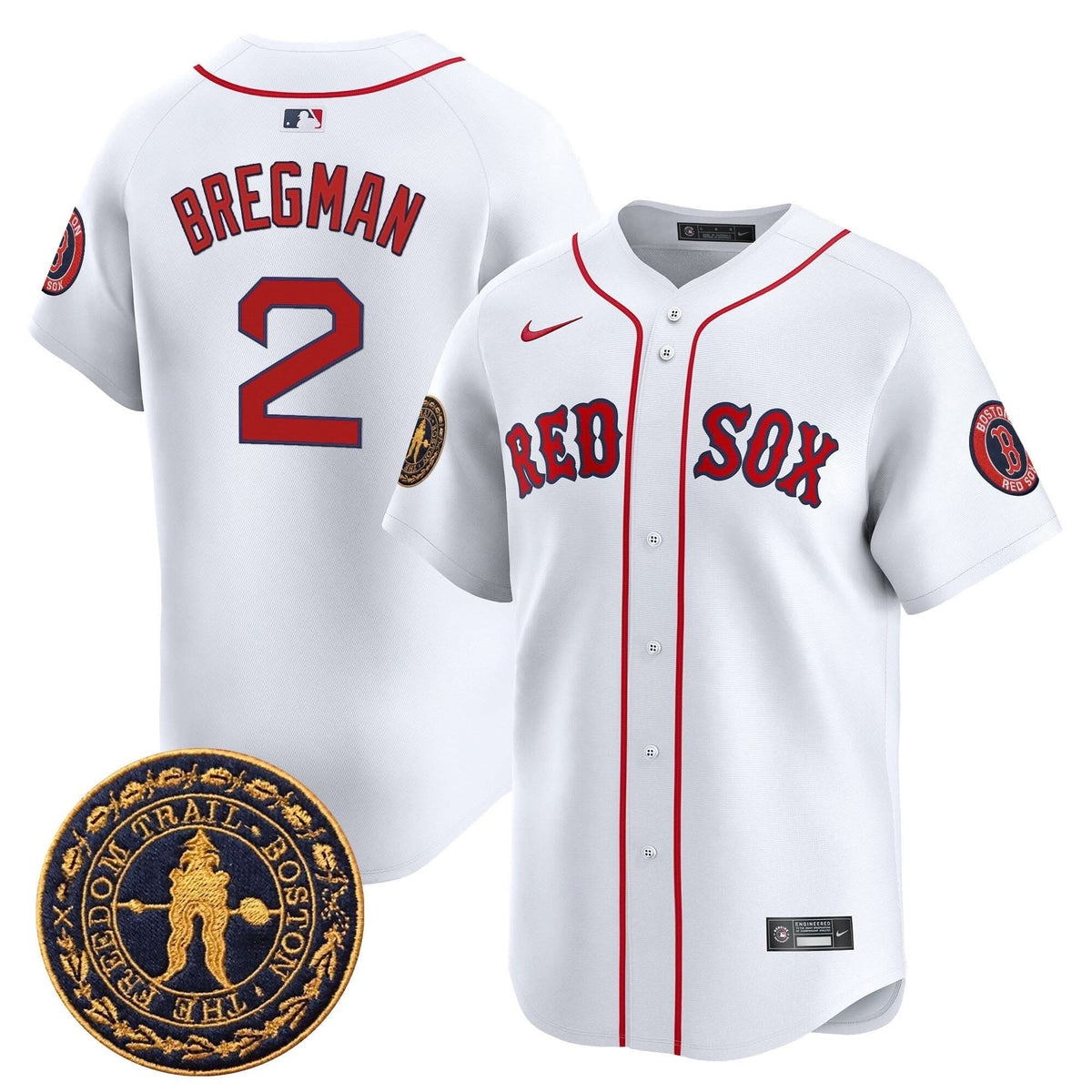 Boston Red Sox Freedom Trail Patch Vapor Premier Limited Jersey - Stitched