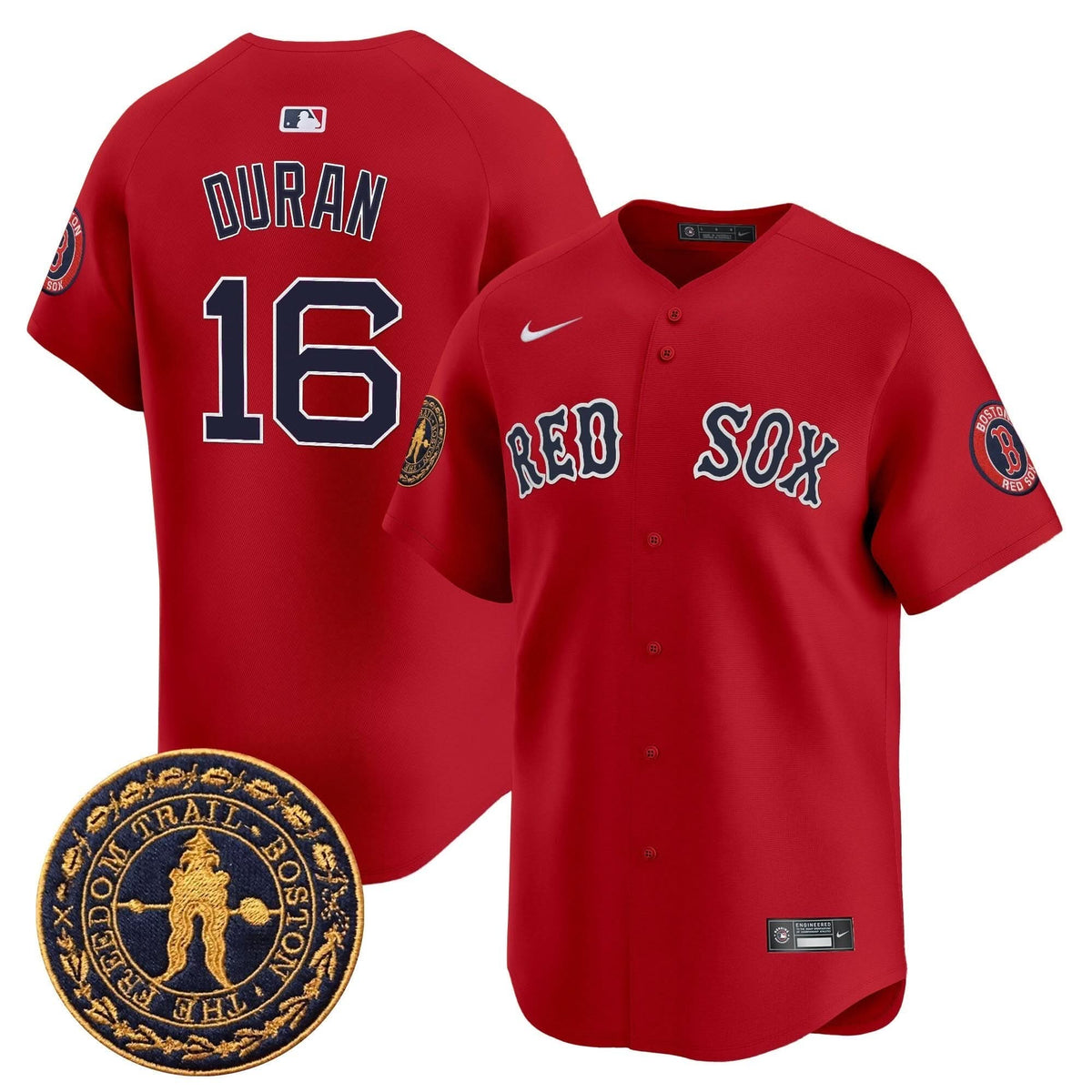 Boston Red Sox Freedom Trail Patch Vapor Premier Limited Jersey - Stitched