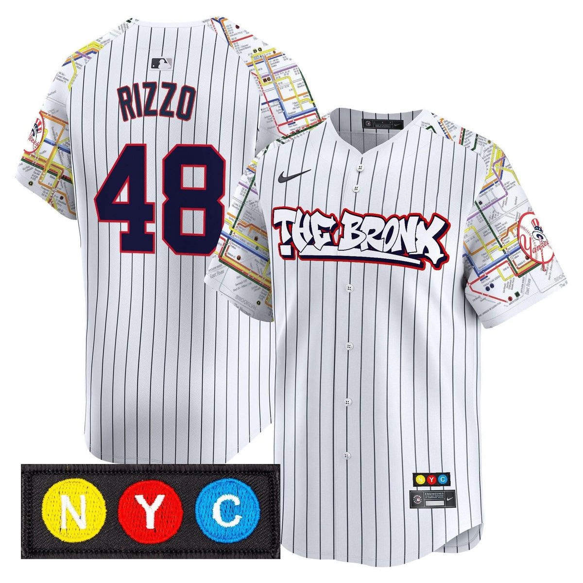 New York Yankees The Bronx Subway Style Vapor Premier Limited Jersey - Stitched