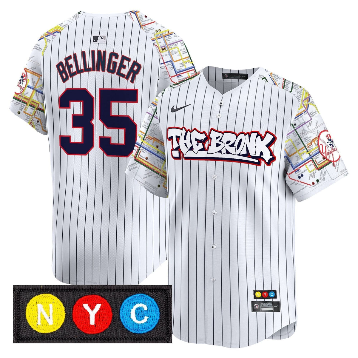 New York Yankees The Bronx Subway Style Vapor Premier Limited Jersey - Stitched