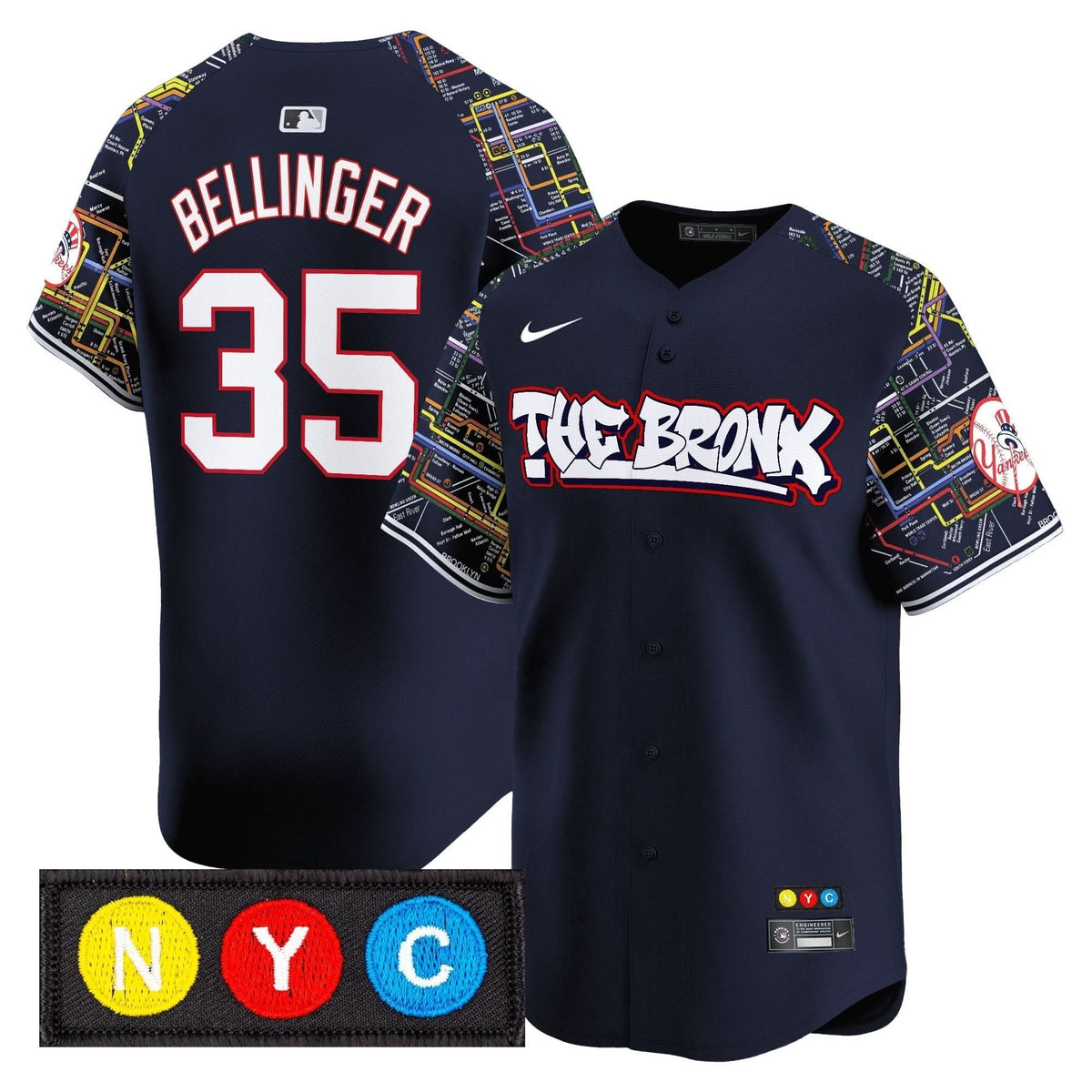New York Yankees The Bronx Subway Style Vapor Premier Limited Jersey - Stitched
