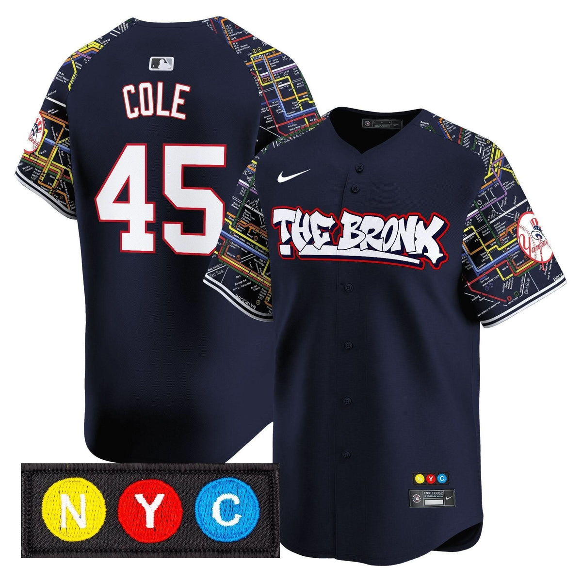 New York Yankees The Bronx Subway Style Vapor Premier Limited Jersey - Stitched