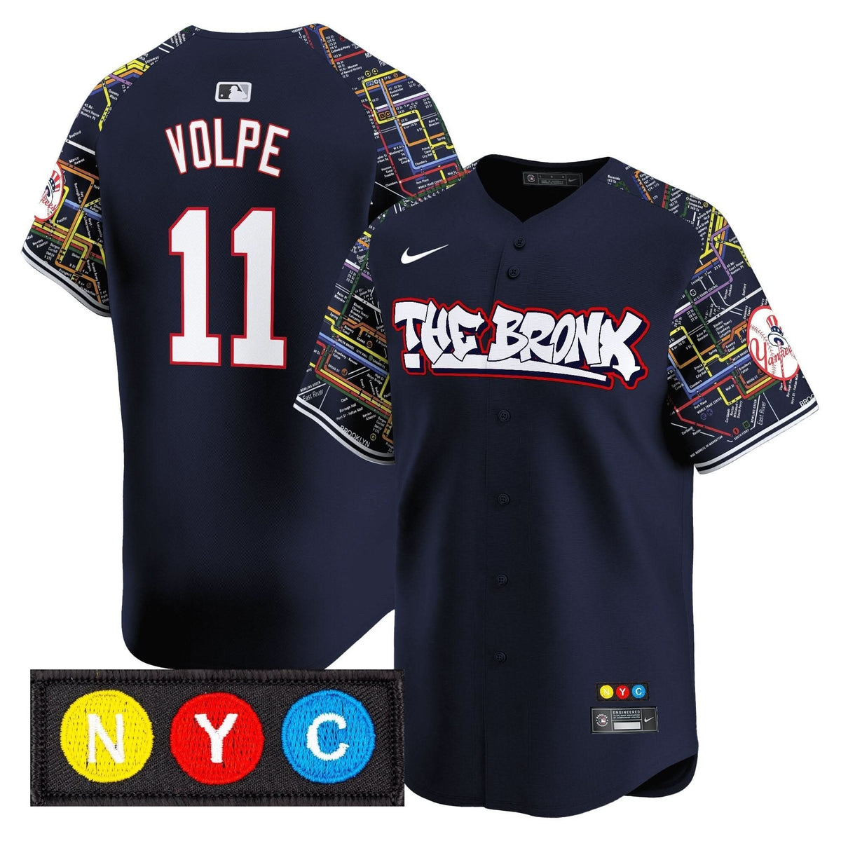 New York Yankees The Bronx Subway Style Vapor Premier Limited Jersey - Stitched