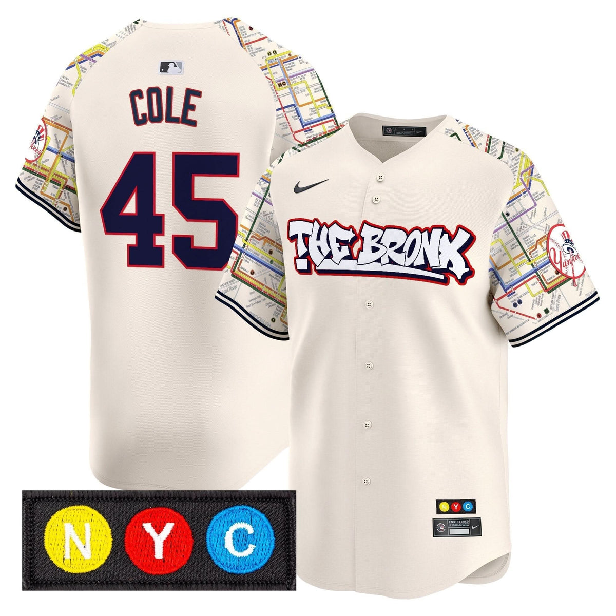 New York Yankees The Bronx Subway Style Vapor Premier Limited Jersey - Stitched